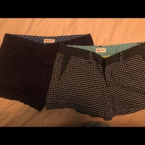 Women’s Merona shorts- navy blue and black/white